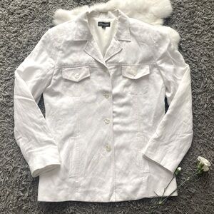 Halston Heritage White Blazer Classic Design